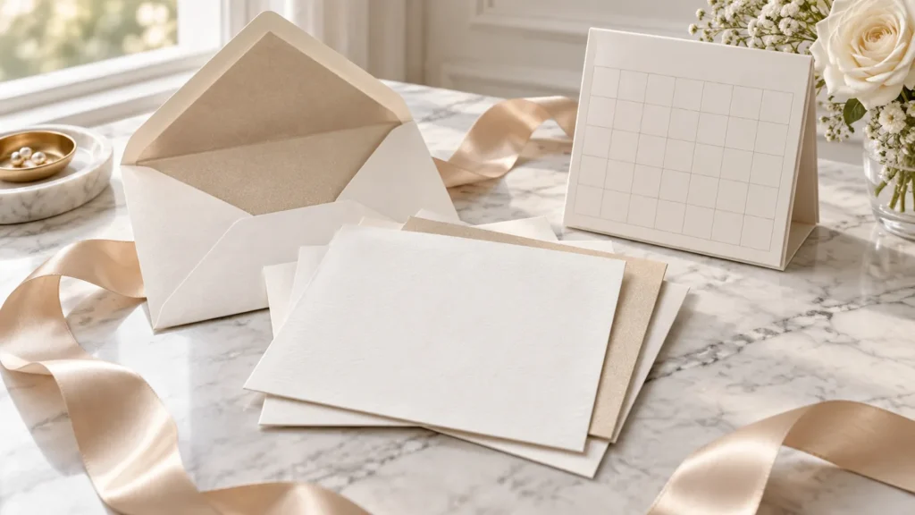 Faire-part de mariage avec calendrier de préparation